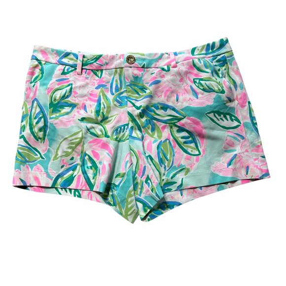 Lilly Pulitzer Women's Sz 14 Callahan Knit Shorts Totally Blossom - Picture 1 of 7
